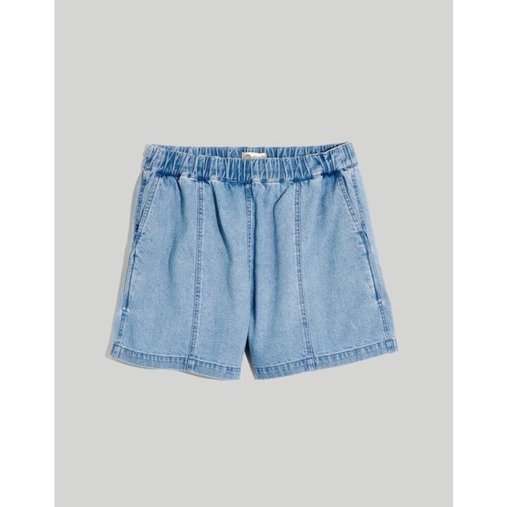 Madewell Denim Easy Pull-On Shorts in Rathmore Wash Preppy Summer Sz XS Pockets - Picture 3 of 11